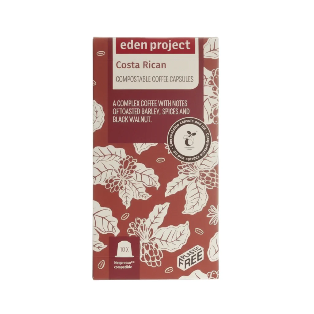10 Costa Rican biodegradable coffee capsules