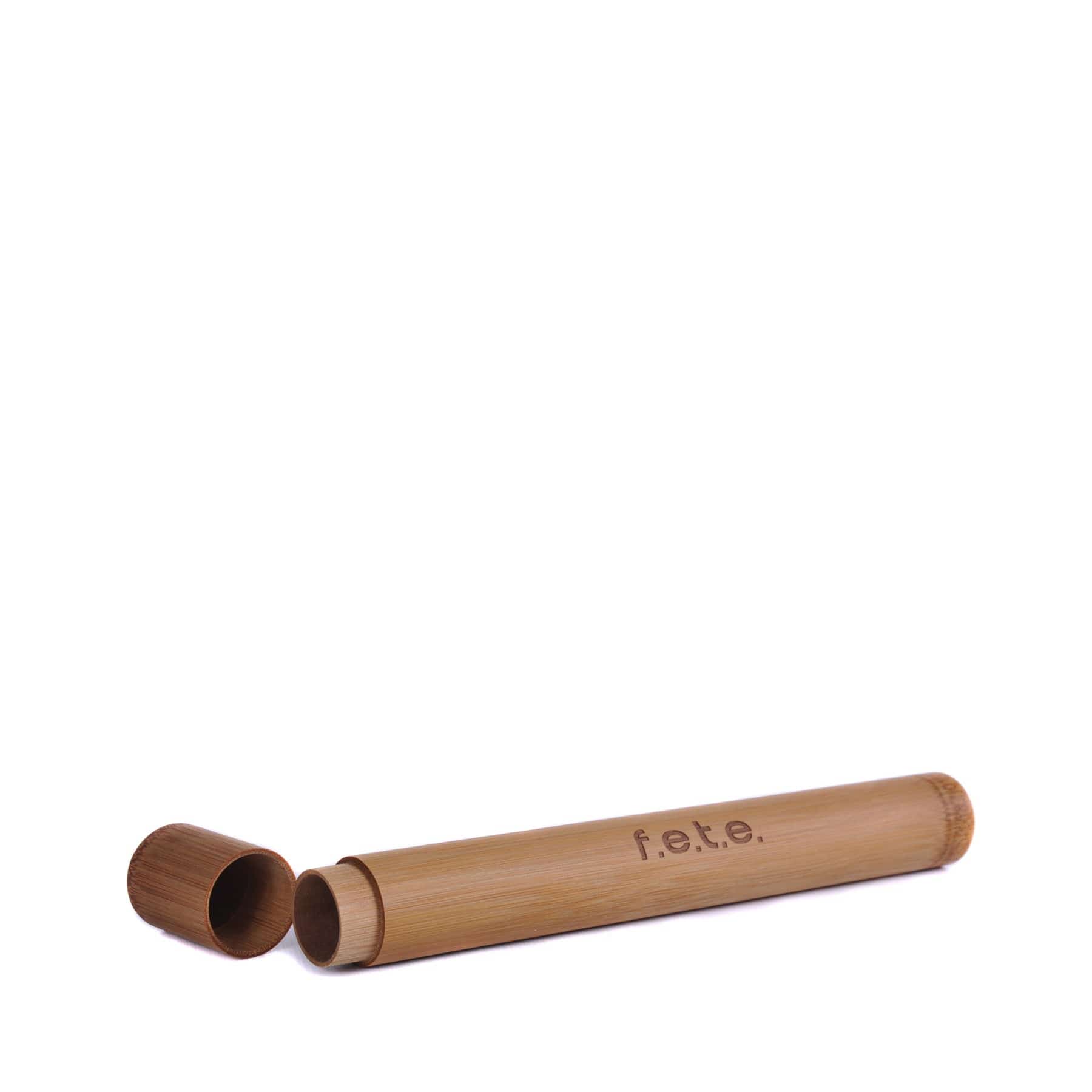 Bamboo toothbrush case
