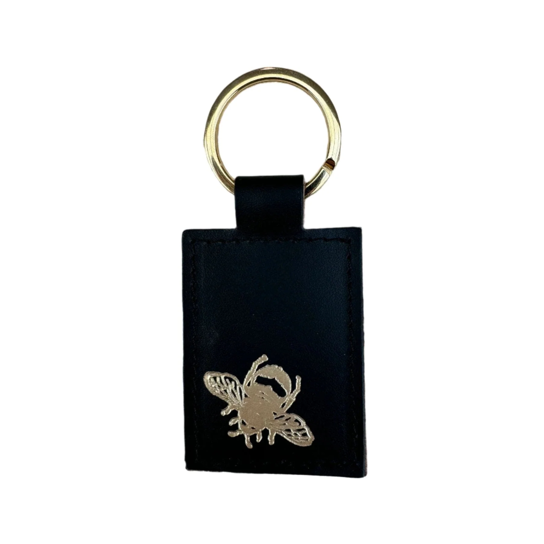 Bee keyring black and gold