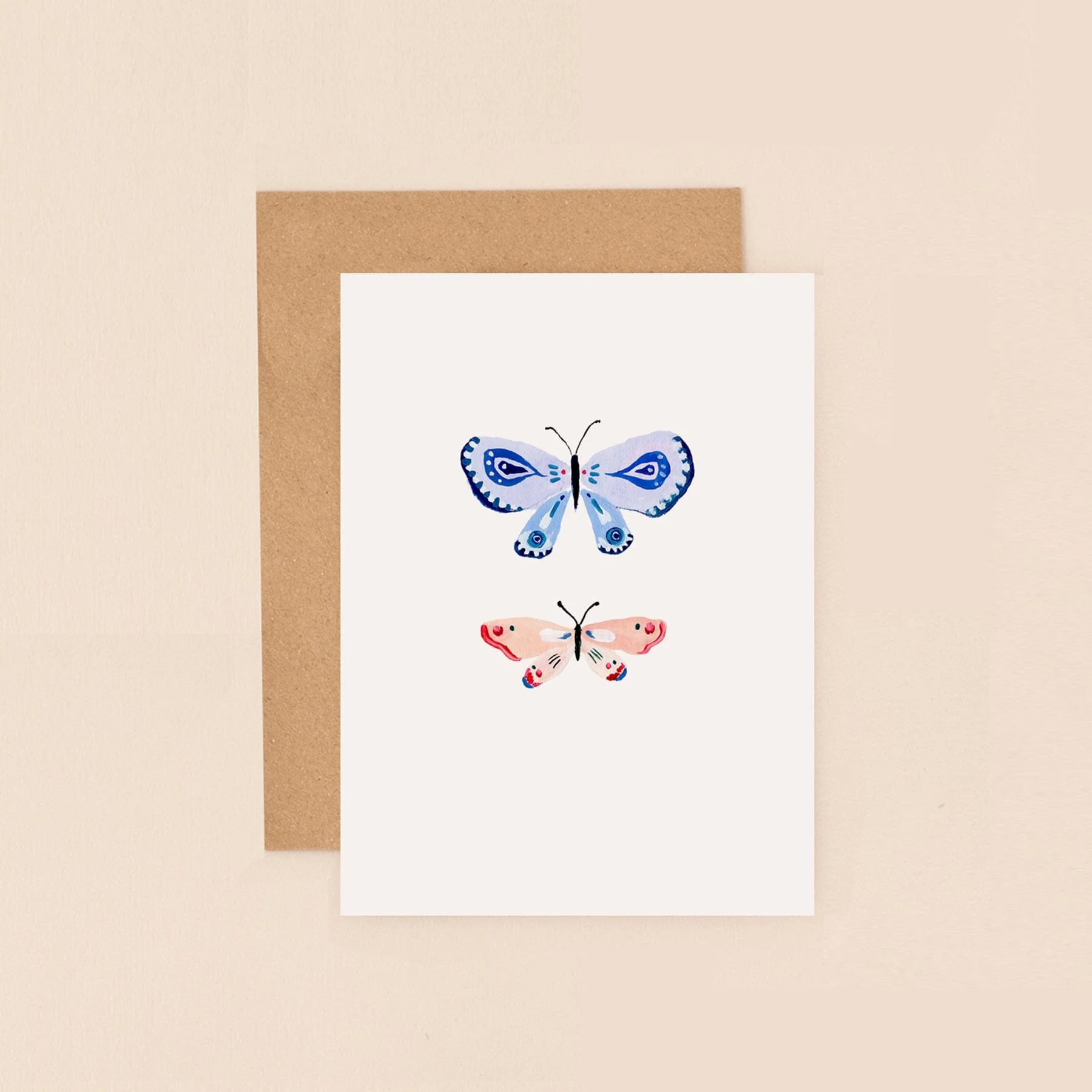 Two butterflies mini greetings card - Image 2