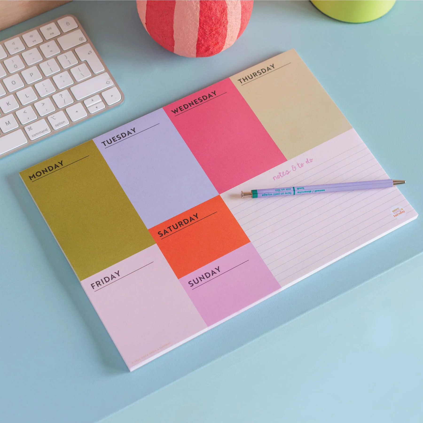 Block my life A4 weekly planner pad - Image 4