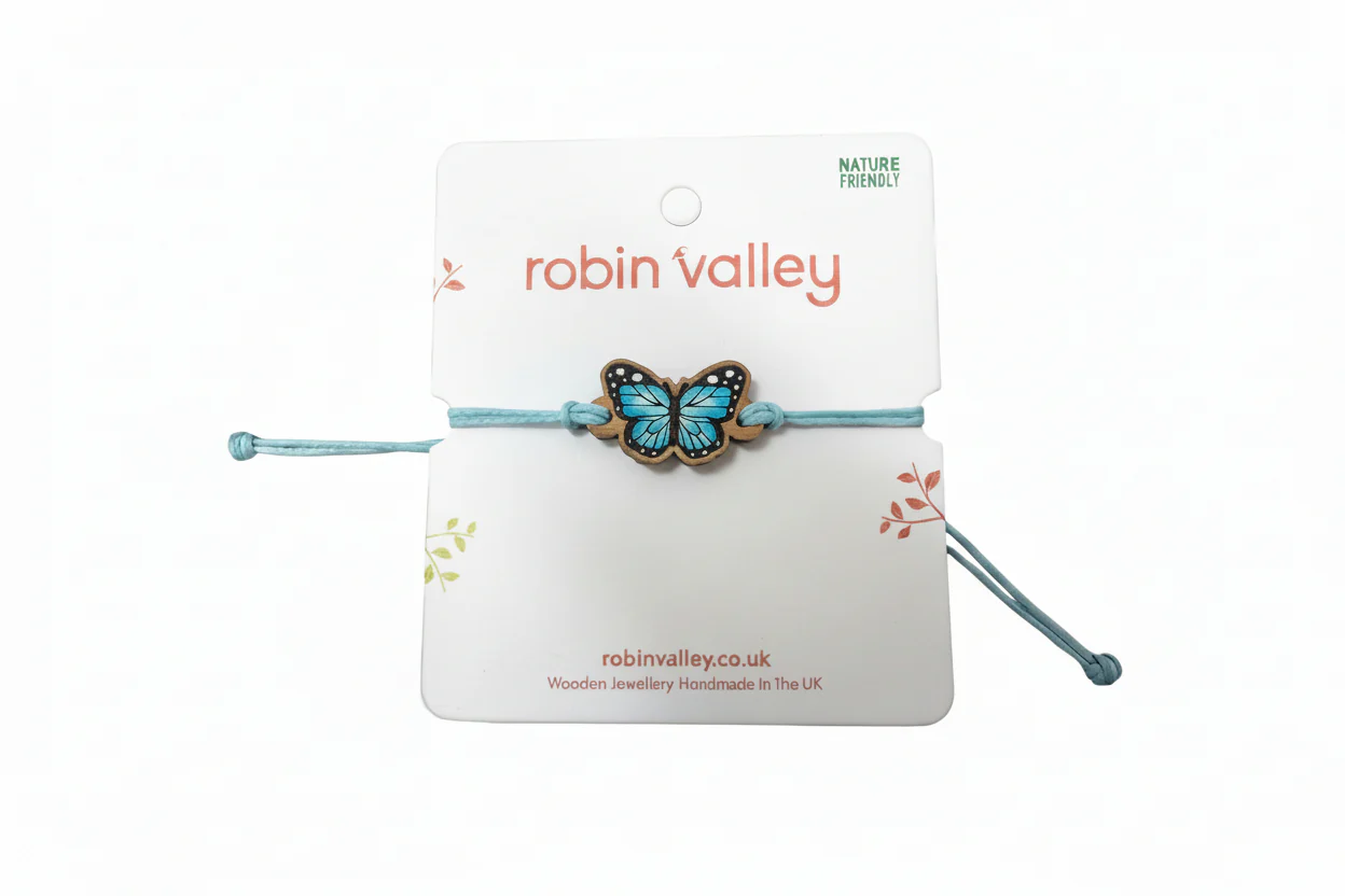 Blue butterfly bracelet - Image 2