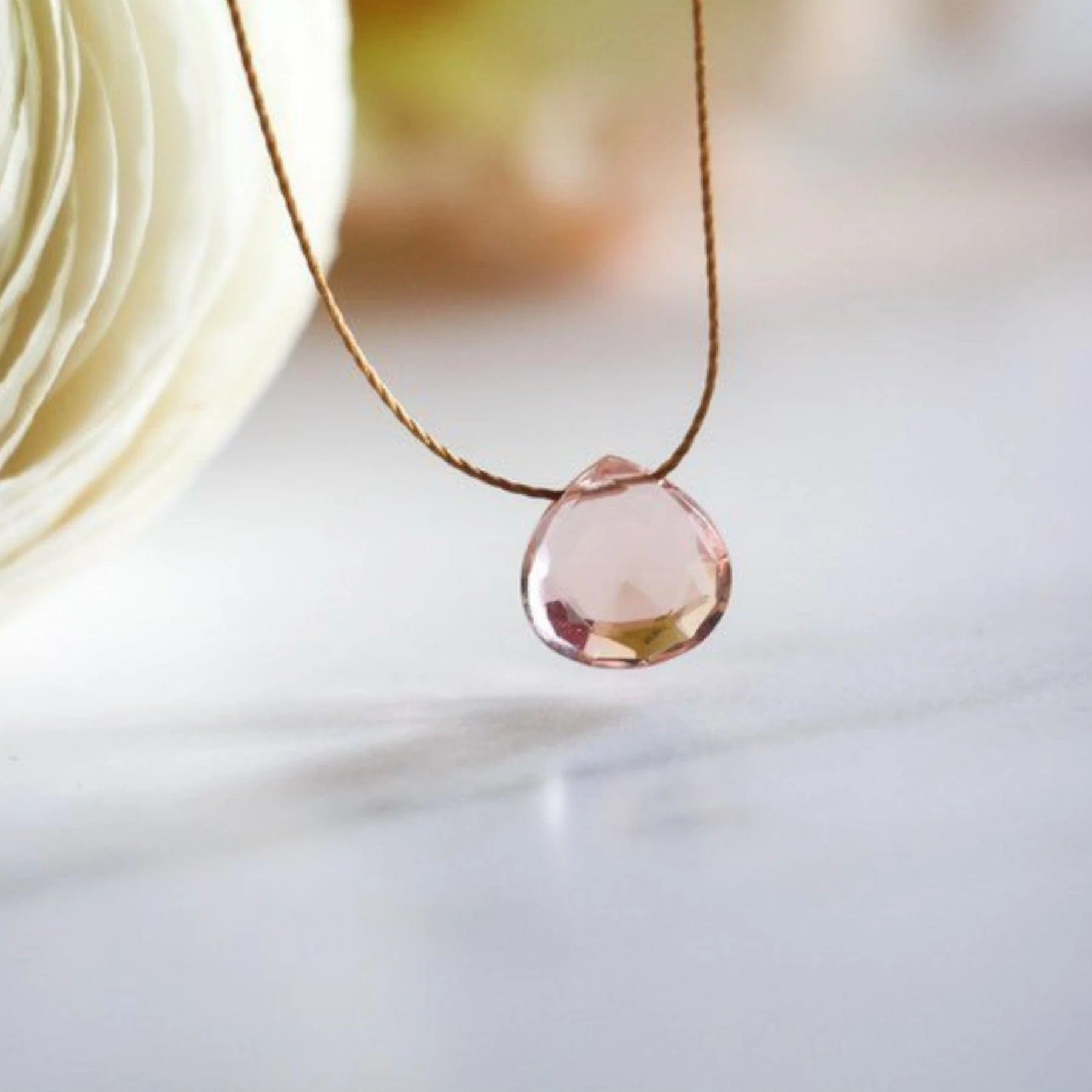 Champagne quartz necklace - Image 3