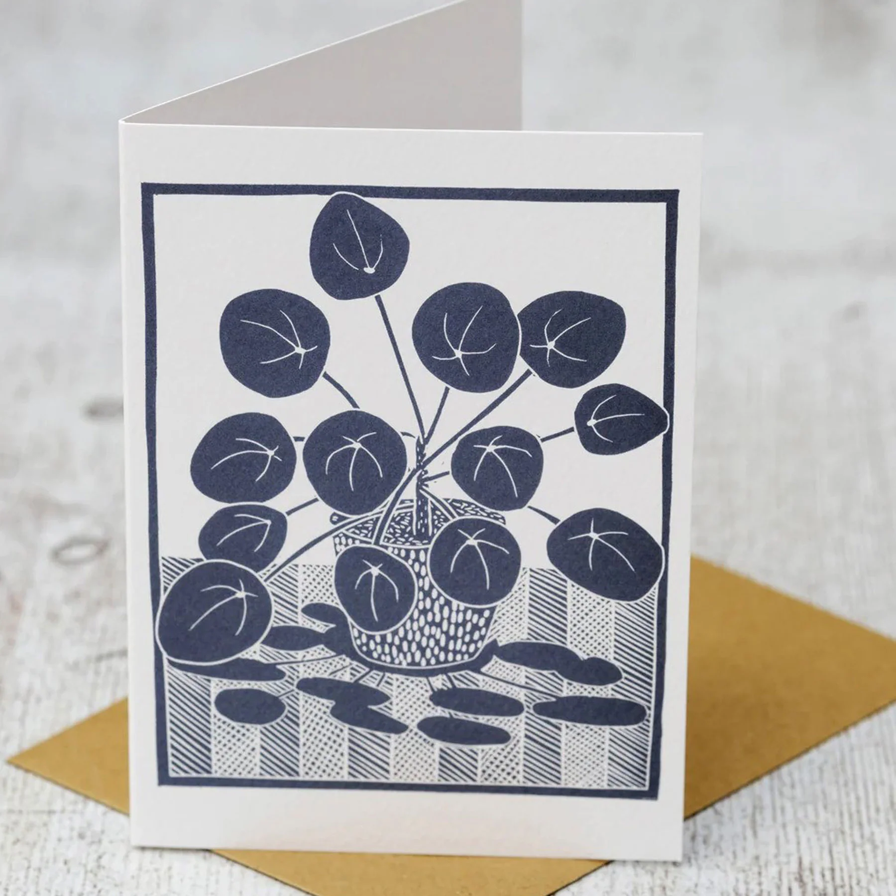 Chinese money plant greetings card - Image 2