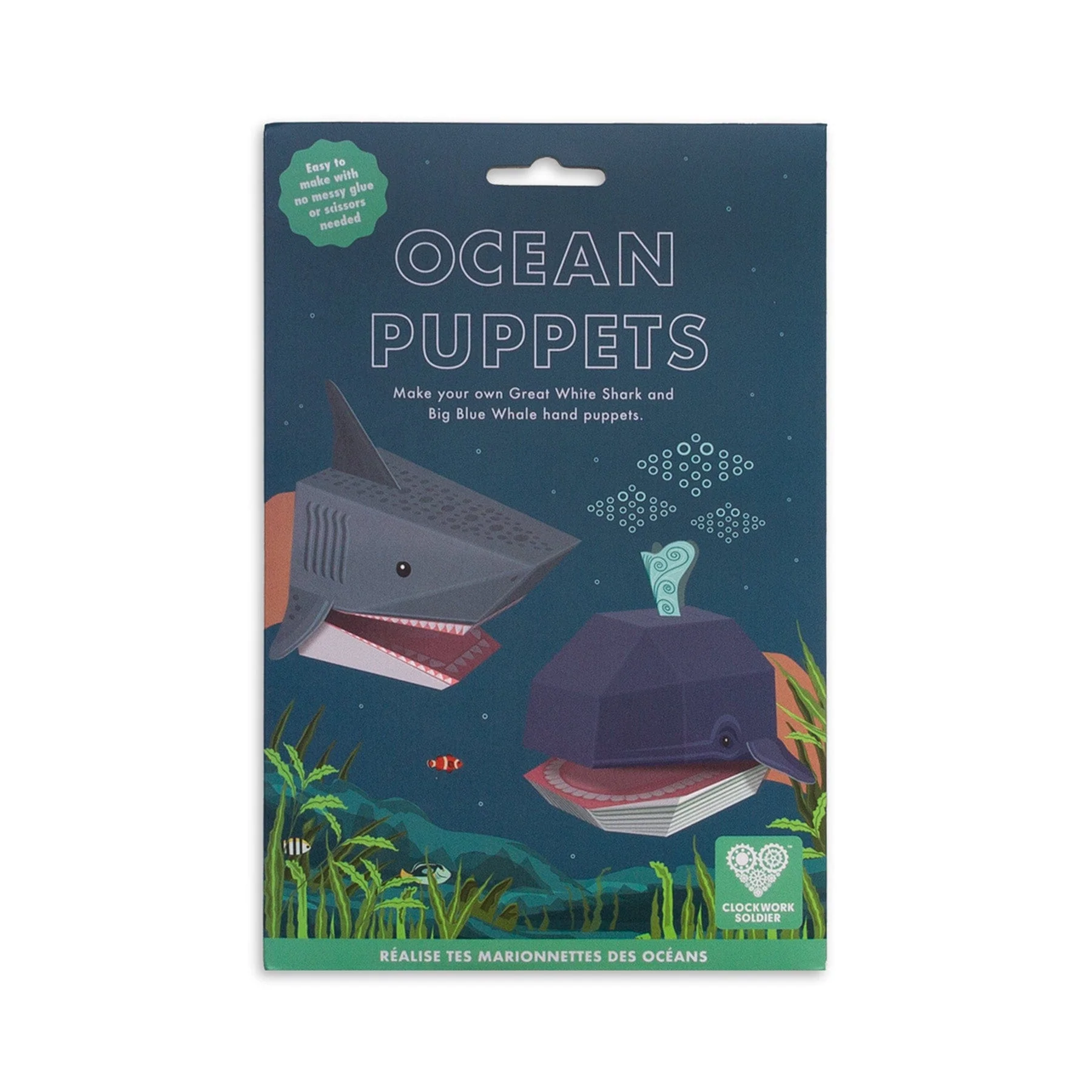 Create your own ocean puppets