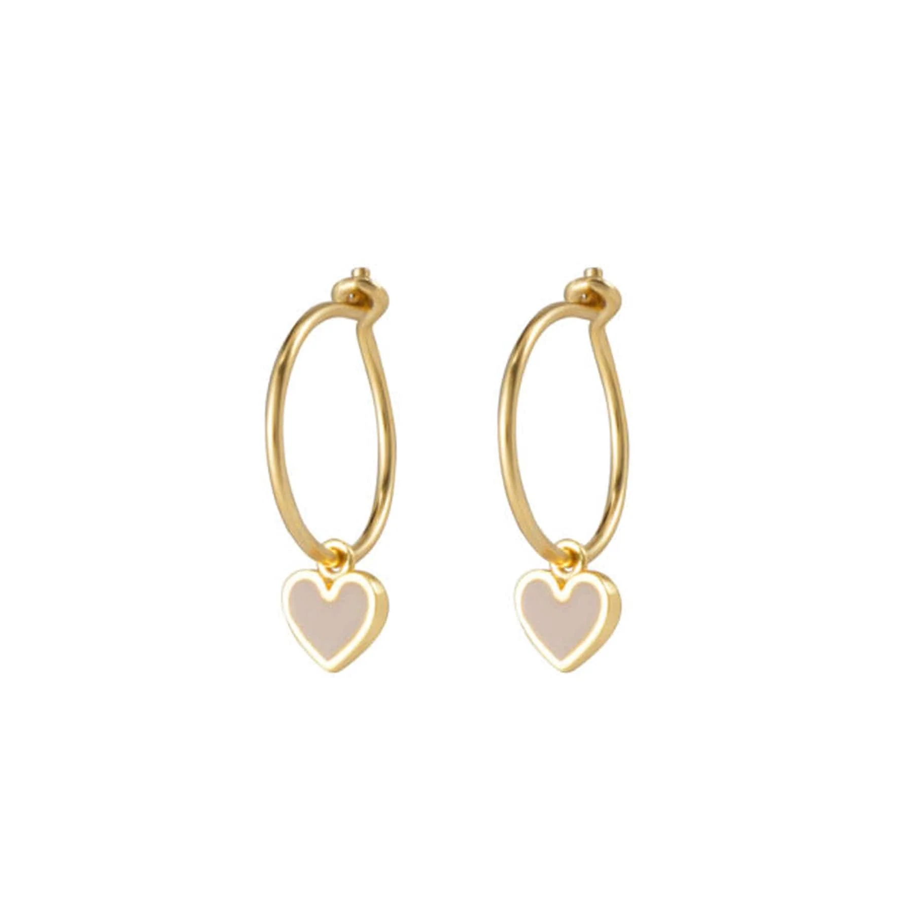Eve heart huggie earrings