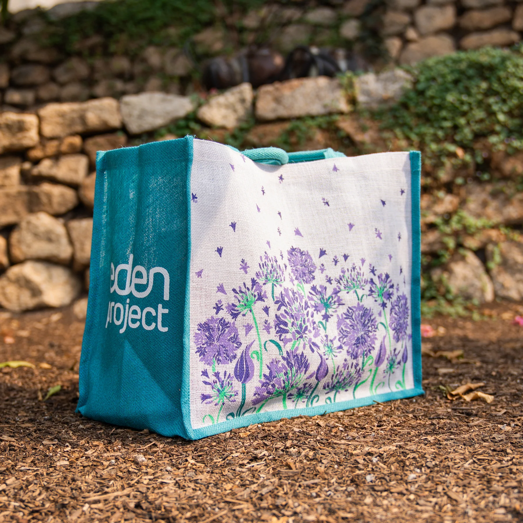 Extra large agapanthus jute bag - Image 2
