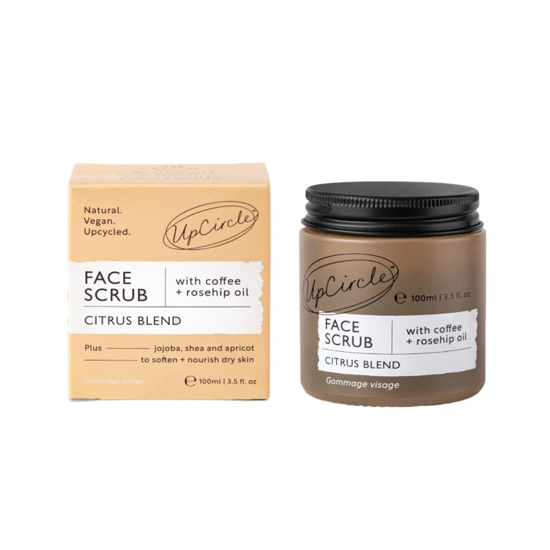 Face scrub with coffee & rosehip - citrus - Image 2