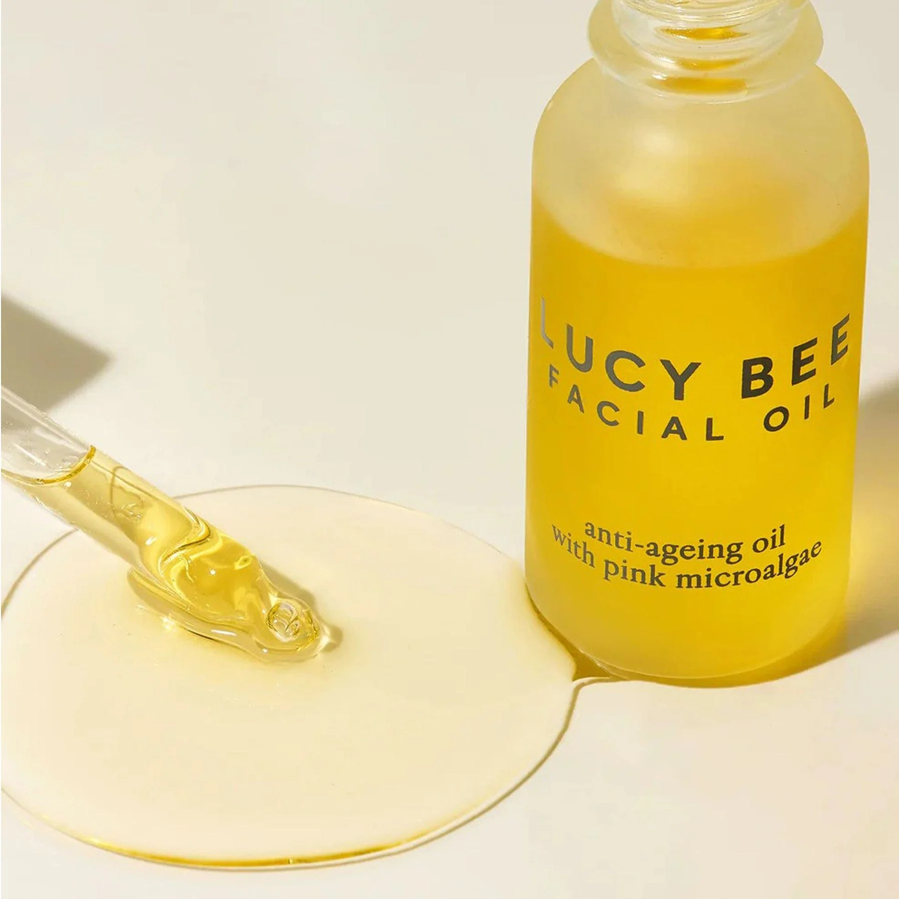 Organic anti-ageing oil for face with pink microalgae 18ml - Image 2