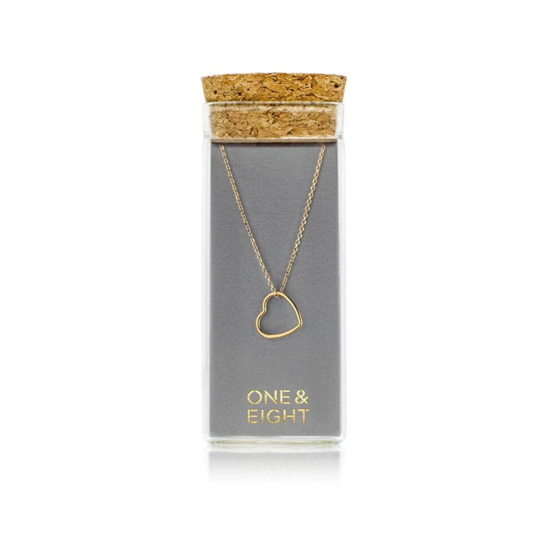 Gold open heart necklace - Image 2