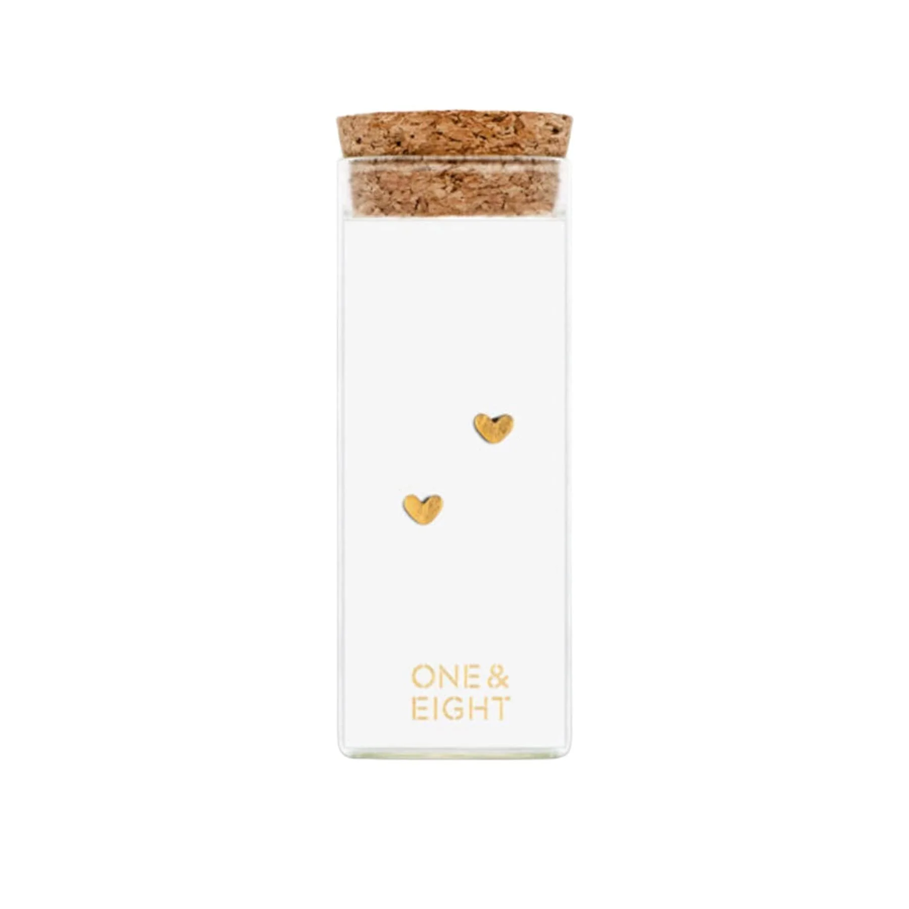 Gold tiny heart studs - Image 2