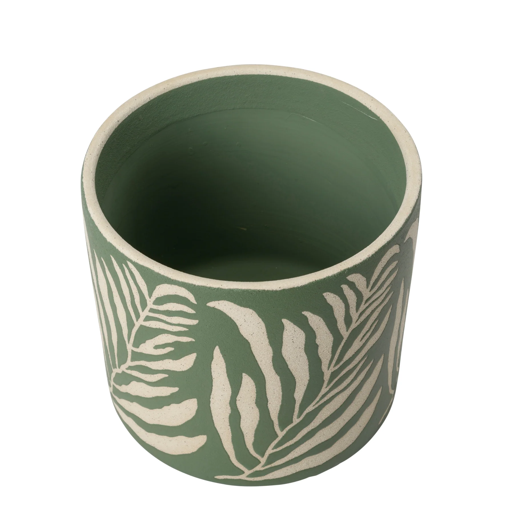 Collector glazed pot green leaf - Image 3