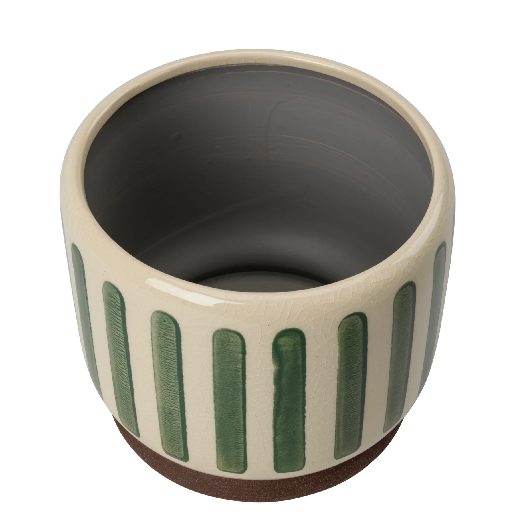 Collector glazed pot green stripe - Image 3