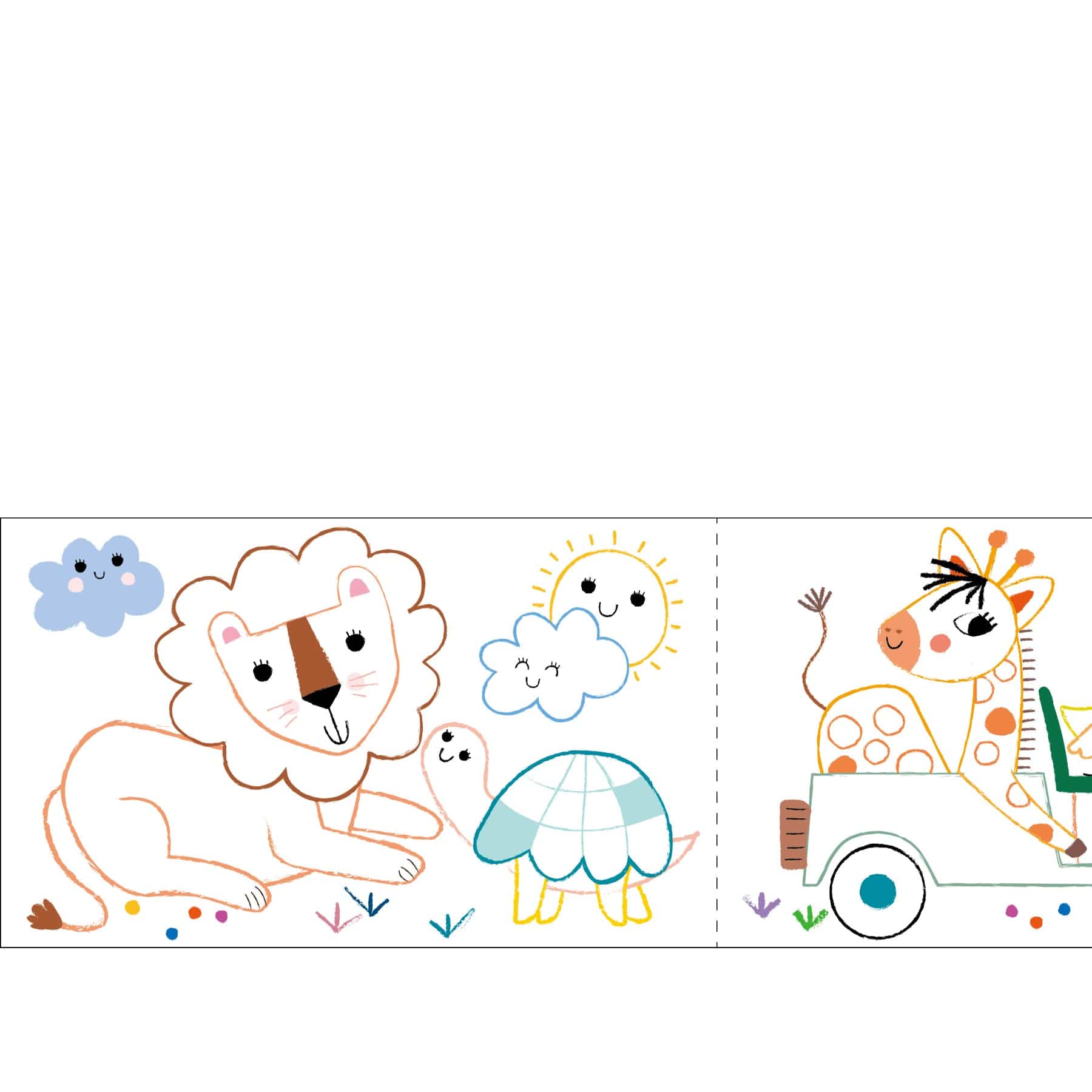 Mini colouring roll kit safari - Image 3
