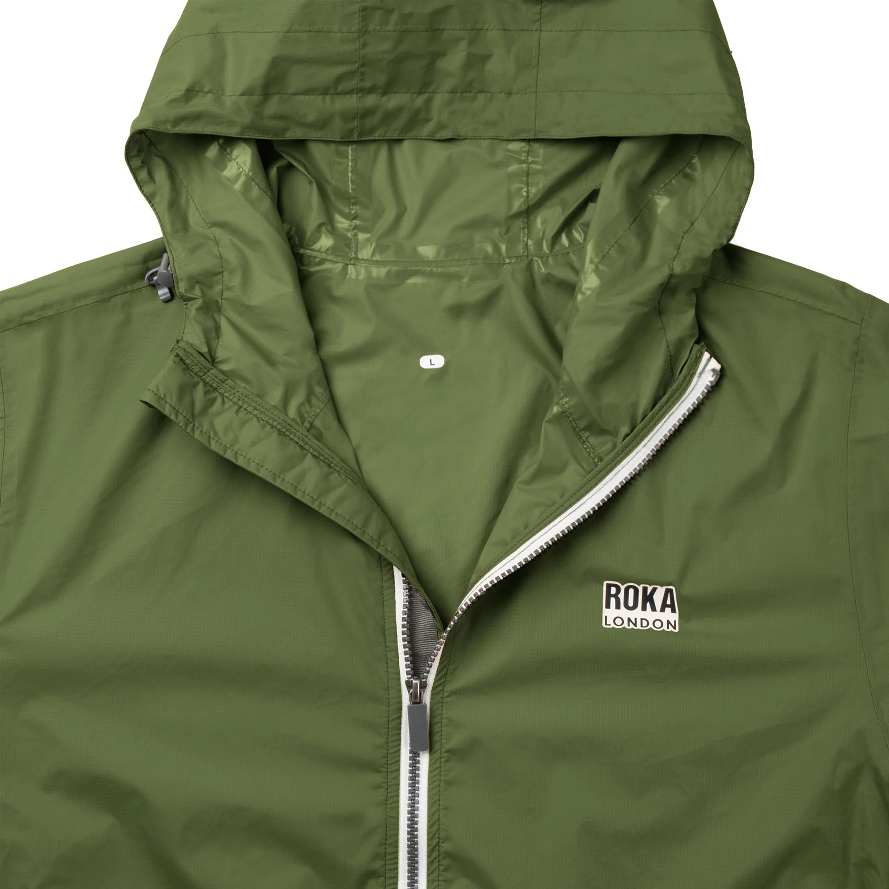 Holborn jacket avocado recycled nylon ripstop - Image 5