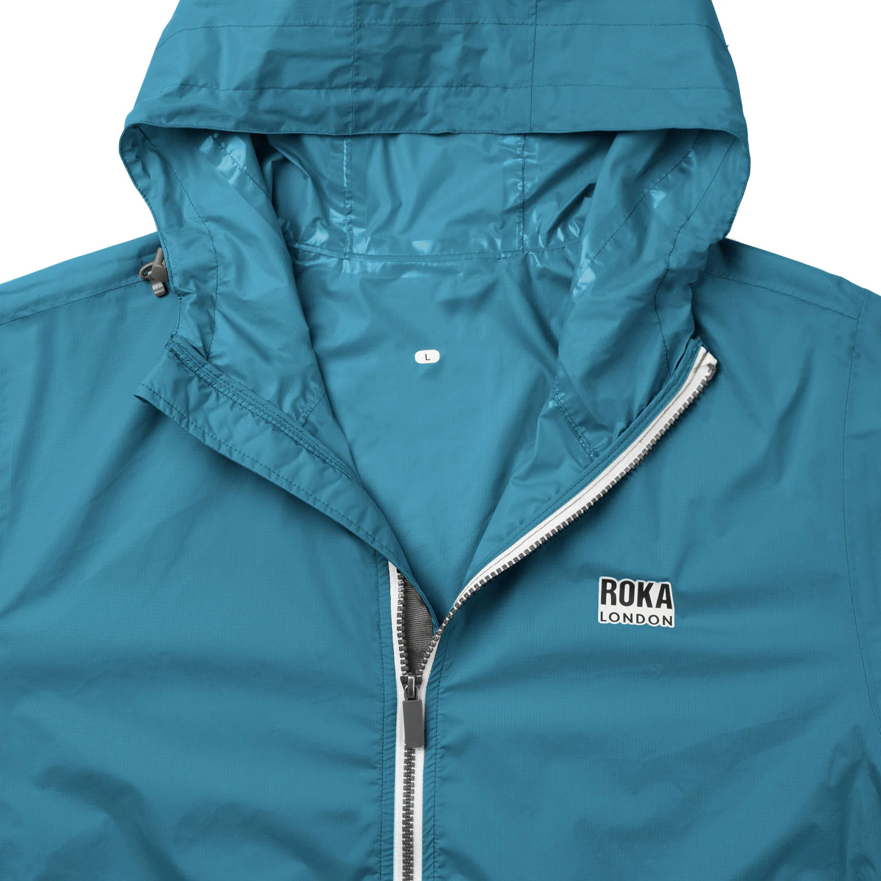 Holborn jacket teal recycled nylon ripstop - Image 5