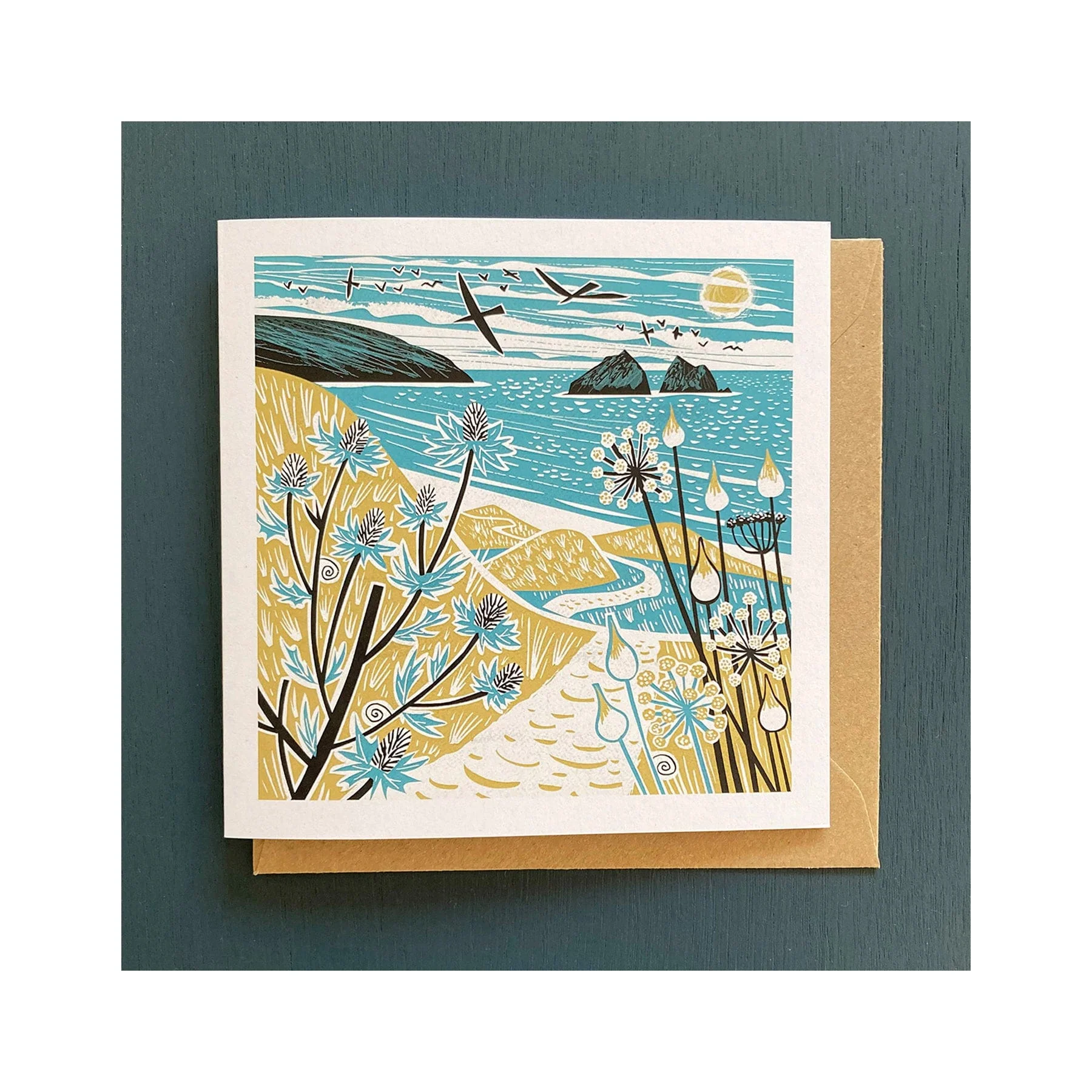 Holywell sea holly greetings card - Image 2