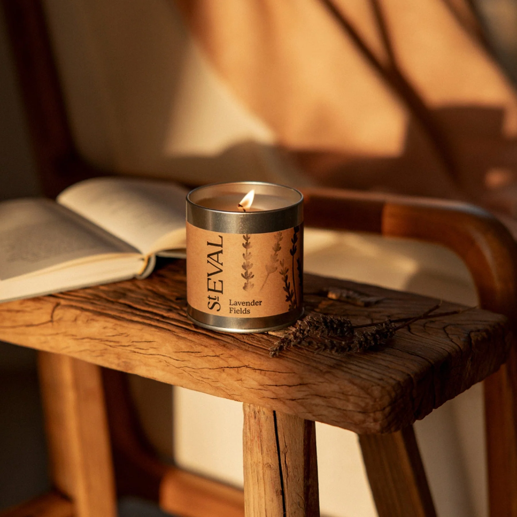 Lavender fields scented tin candle - Image 3