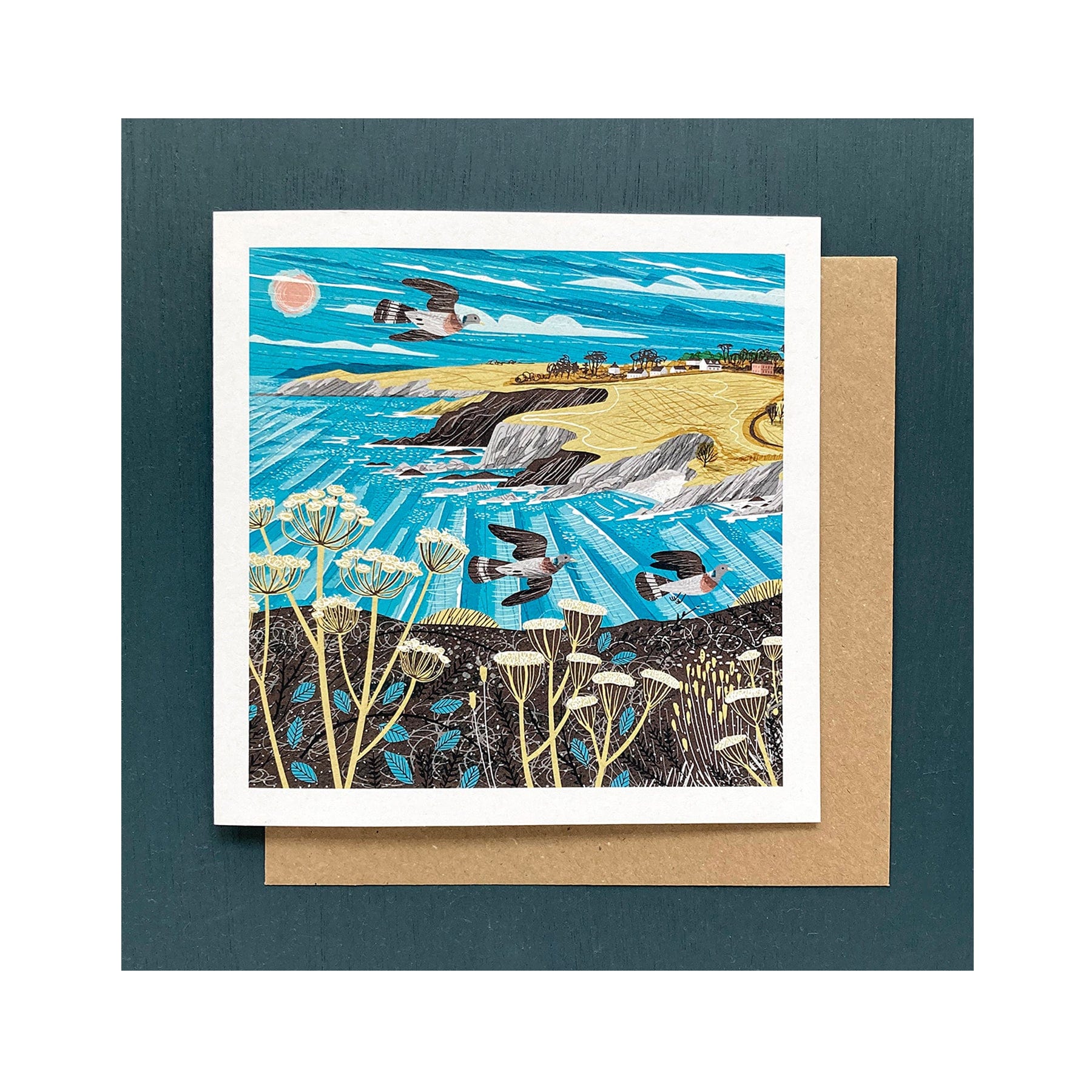 Maenporth coast path greetings card - Image 2