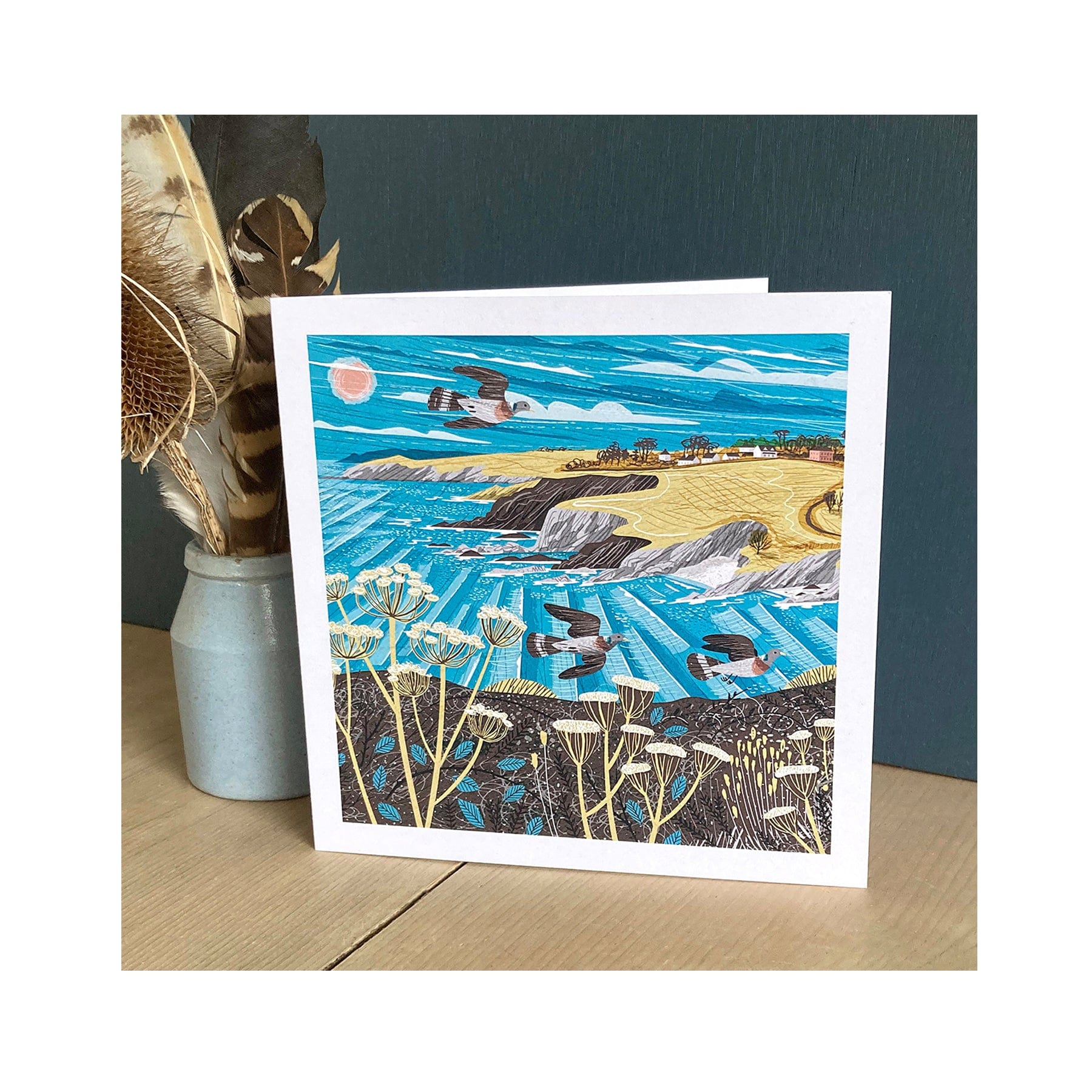 Maenporth coast path greetings card - Image 3