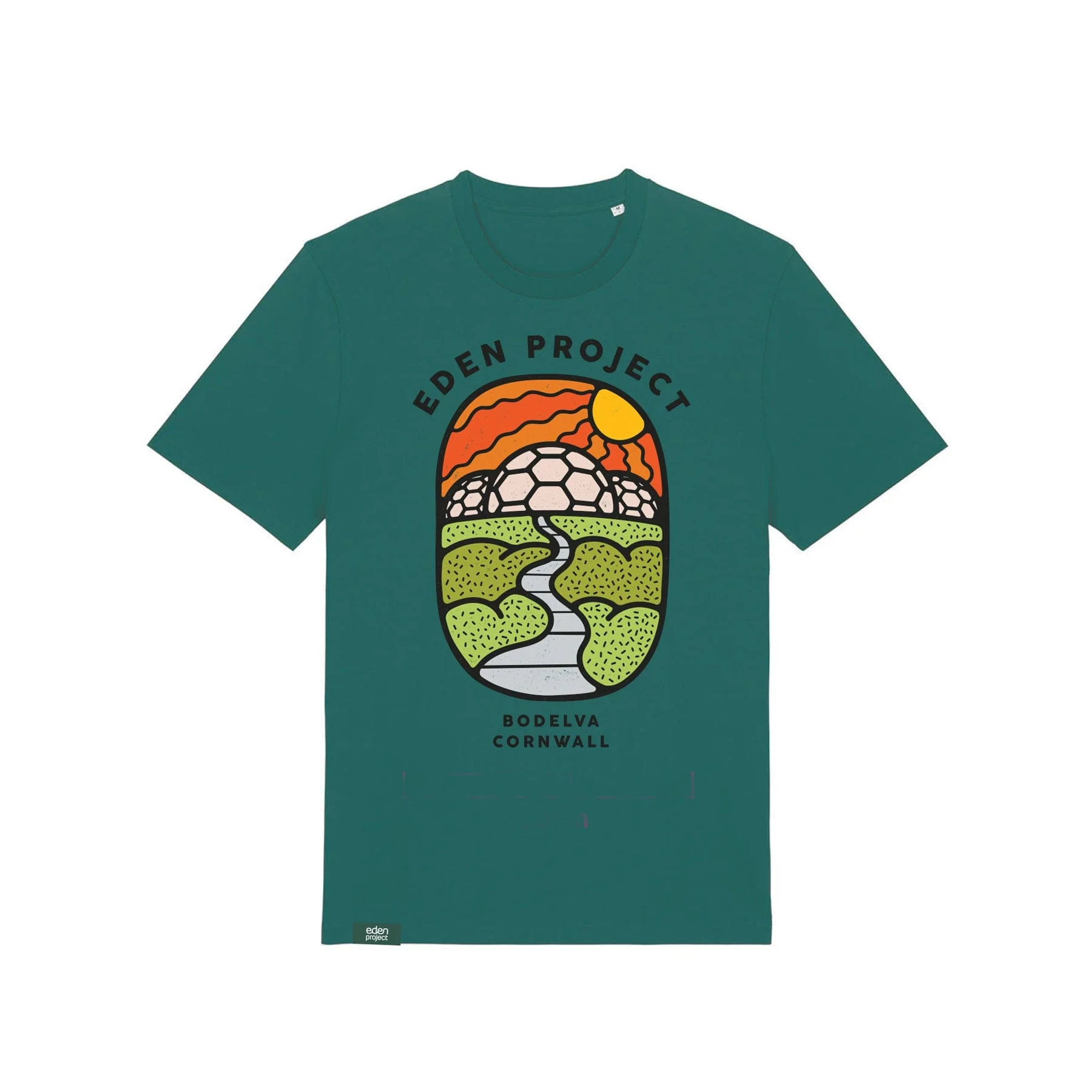 Mens eden scene t-shirt glazed green