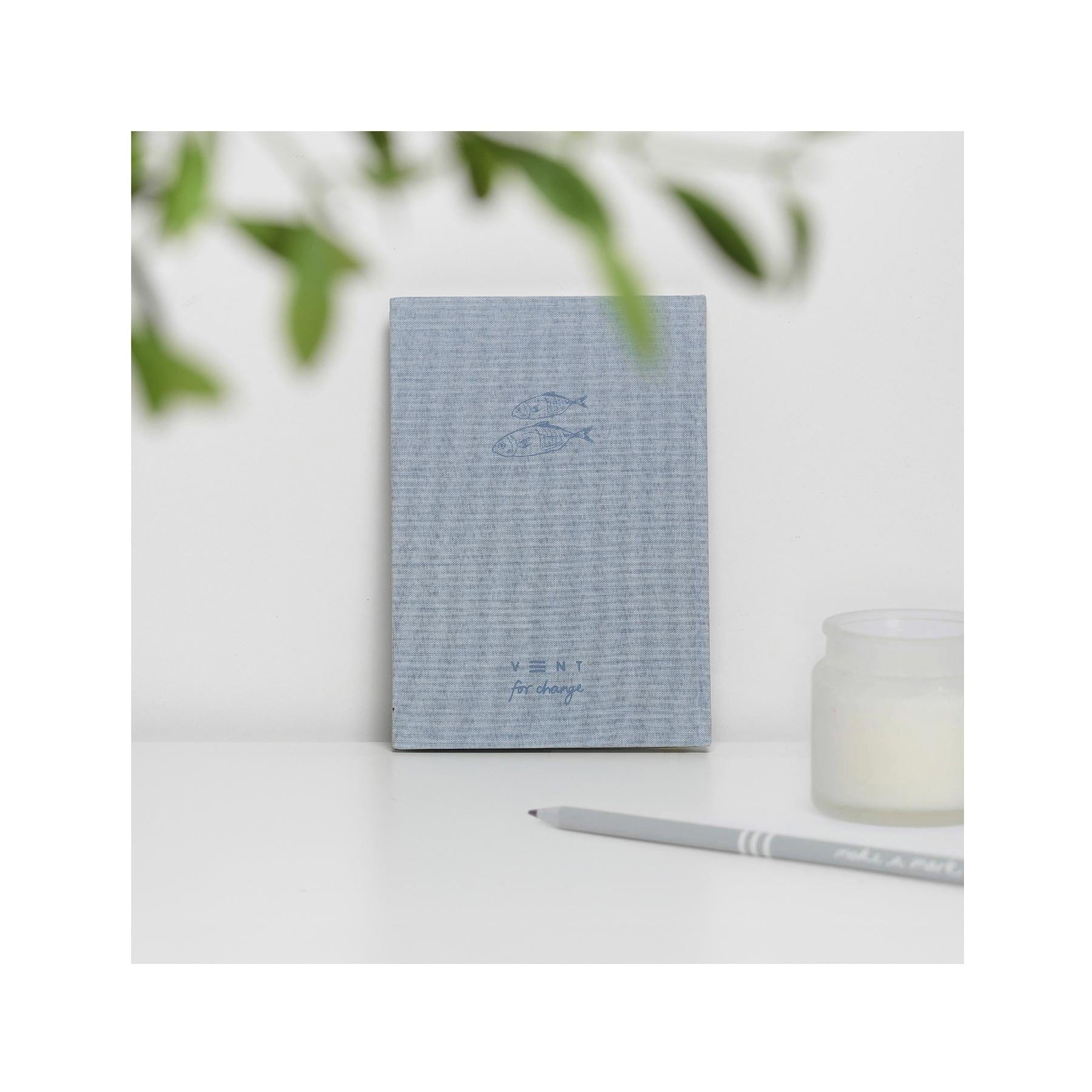 Ocean waste A5 notebook – sea blue - Image 2