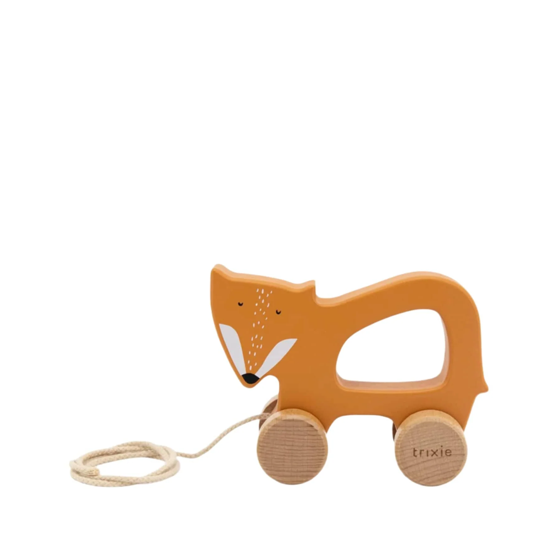 Wooden pull along toy - fox