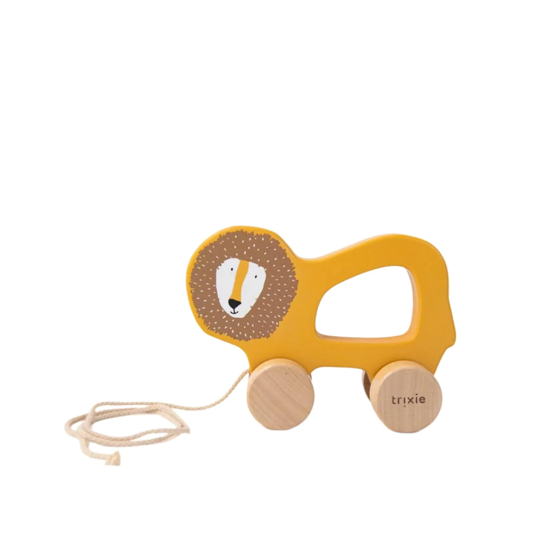 Wooden pull along toy - lion