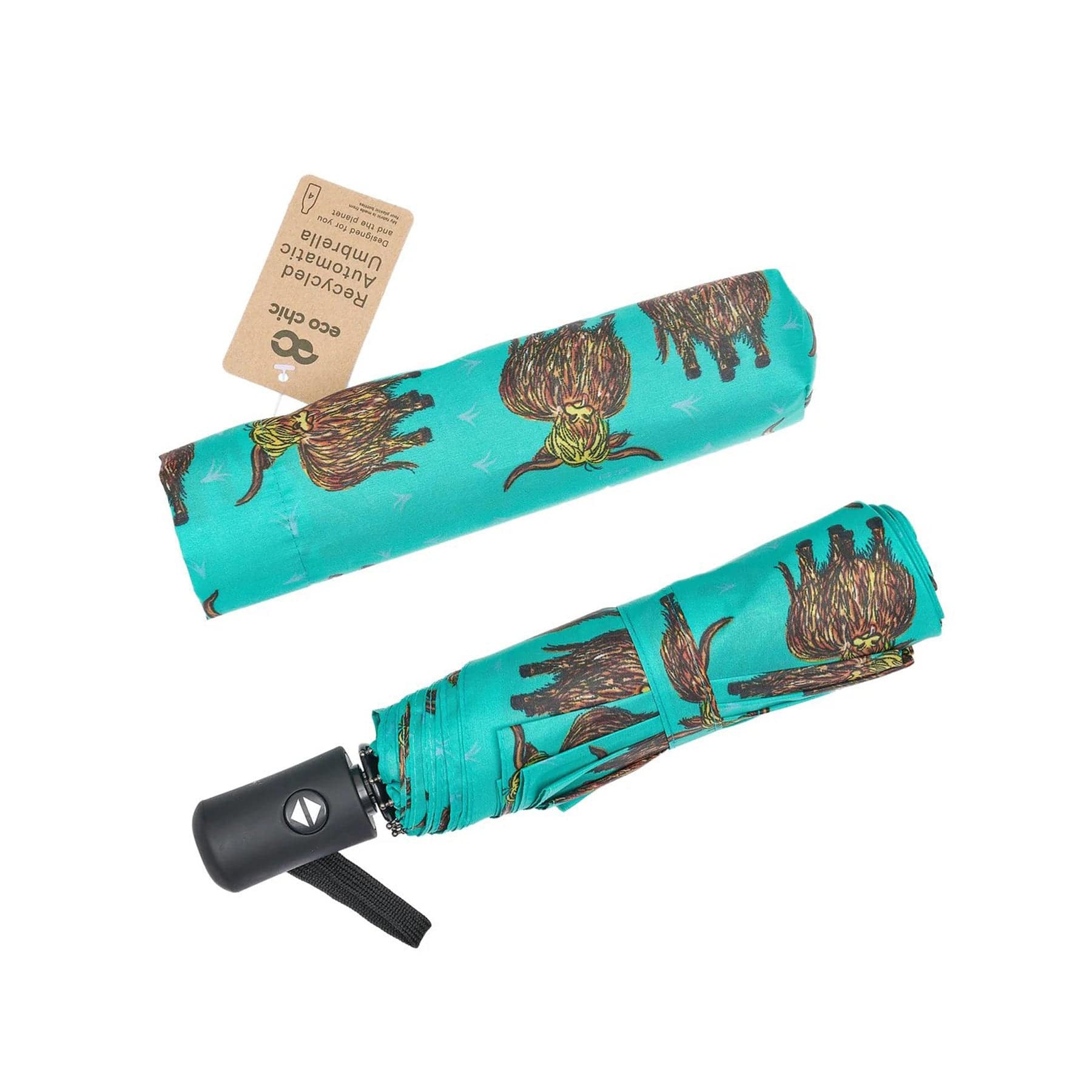 Folding automatic umbrella highland cow - Image 2