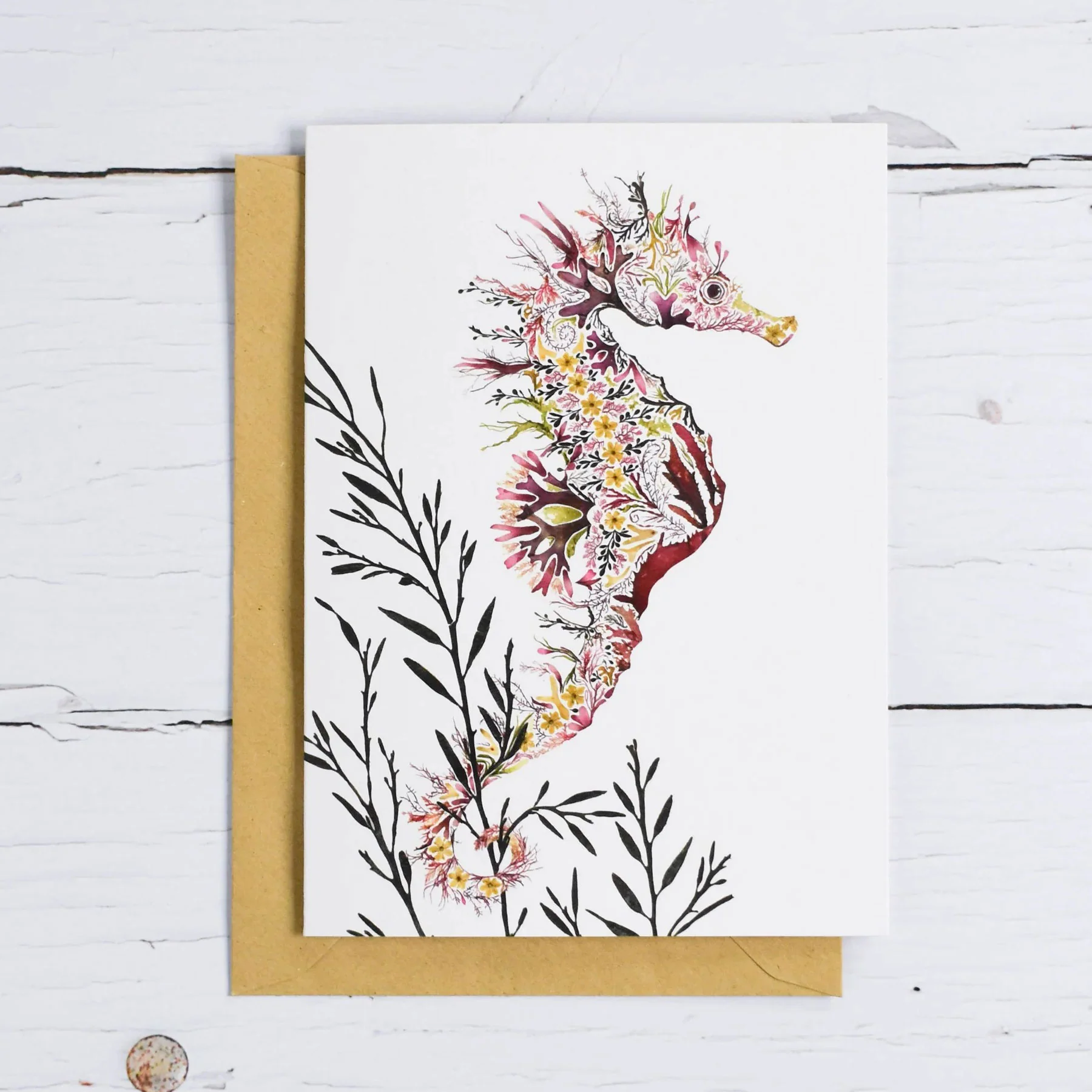 Seahorse greetings card - Image 2