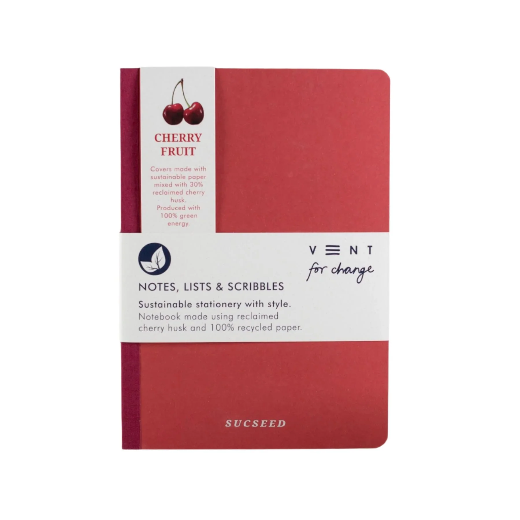 Recycled A5 notebook - cherry husk