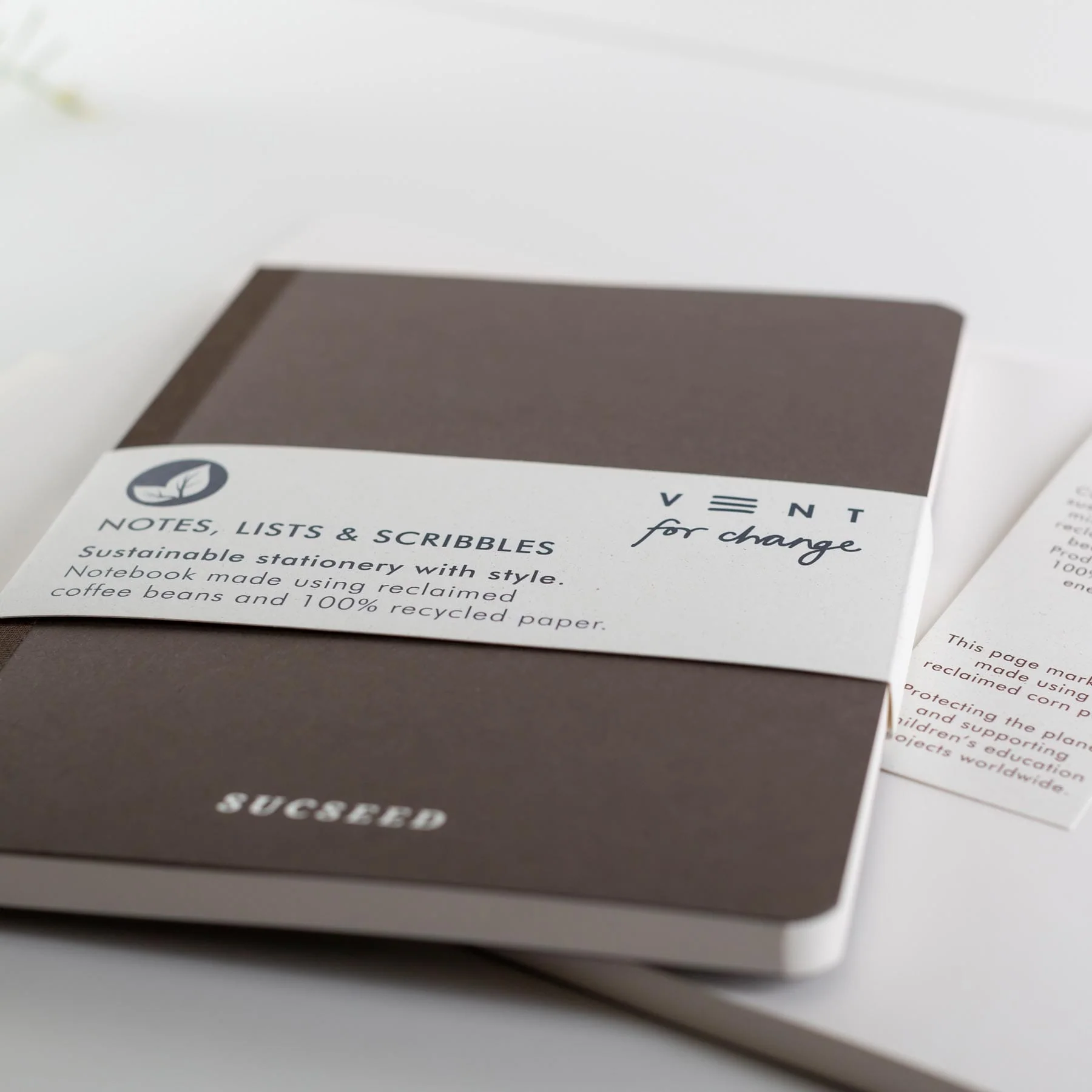 Recycled A6 notebook - coffee bean - Image 3