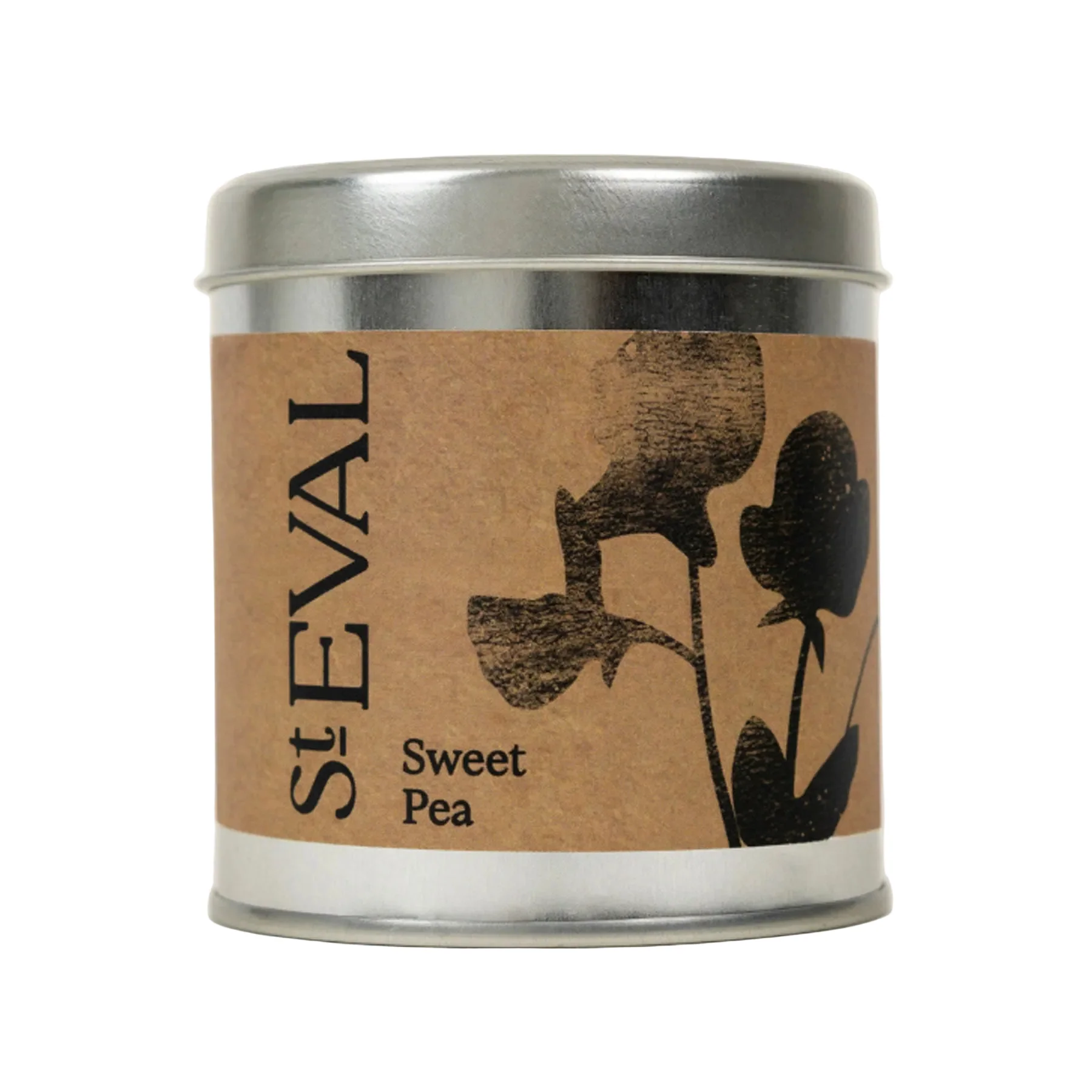 Sweet pea scented tin candle