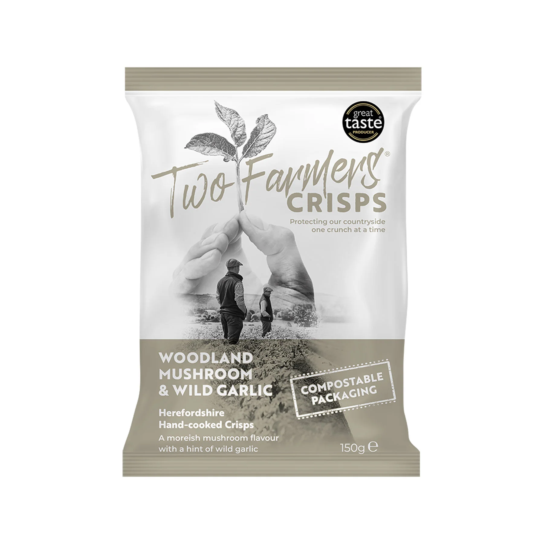 Woodland mushroom & wild garlic crisps 150g