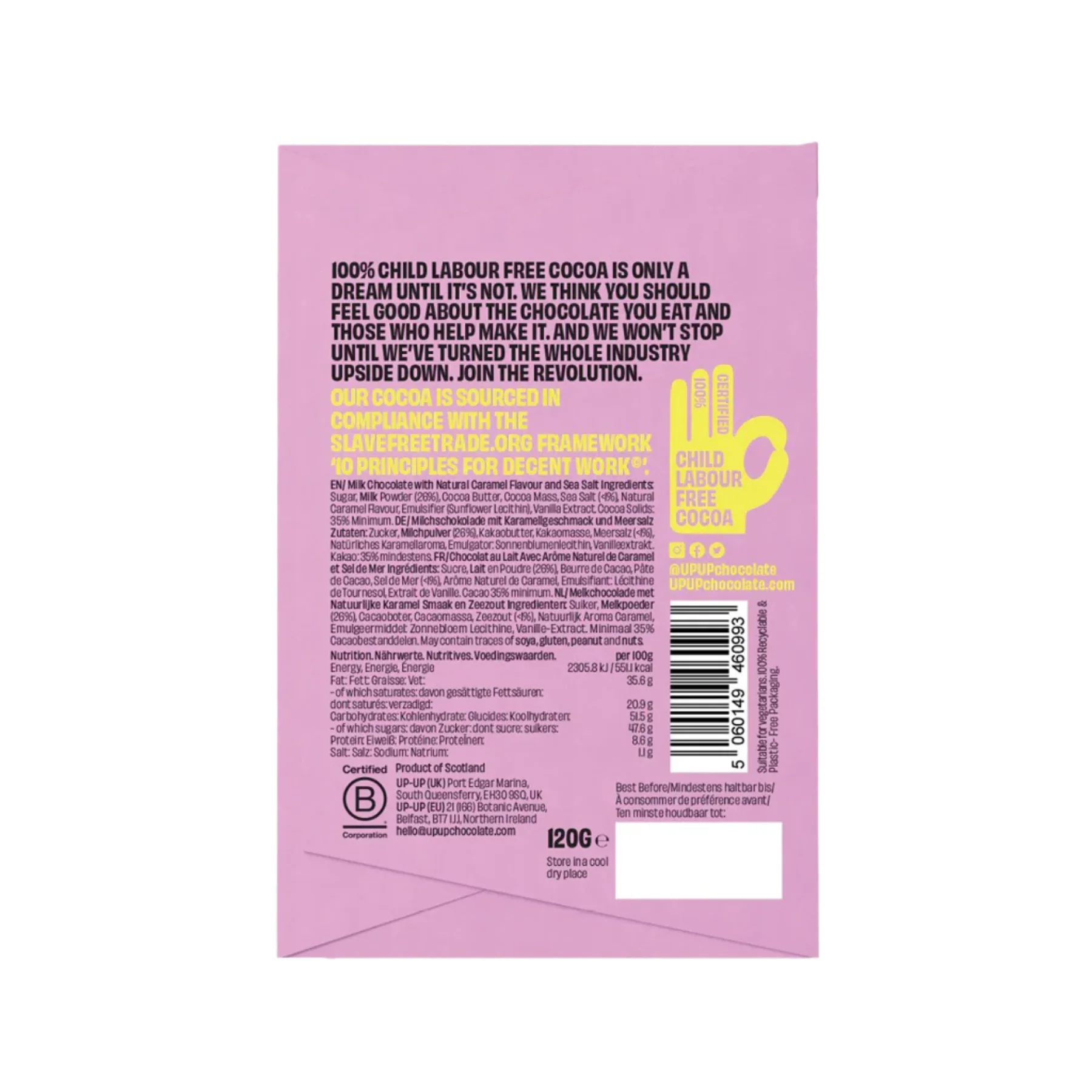 Salted caramel milk chocolate 120g - Image 2