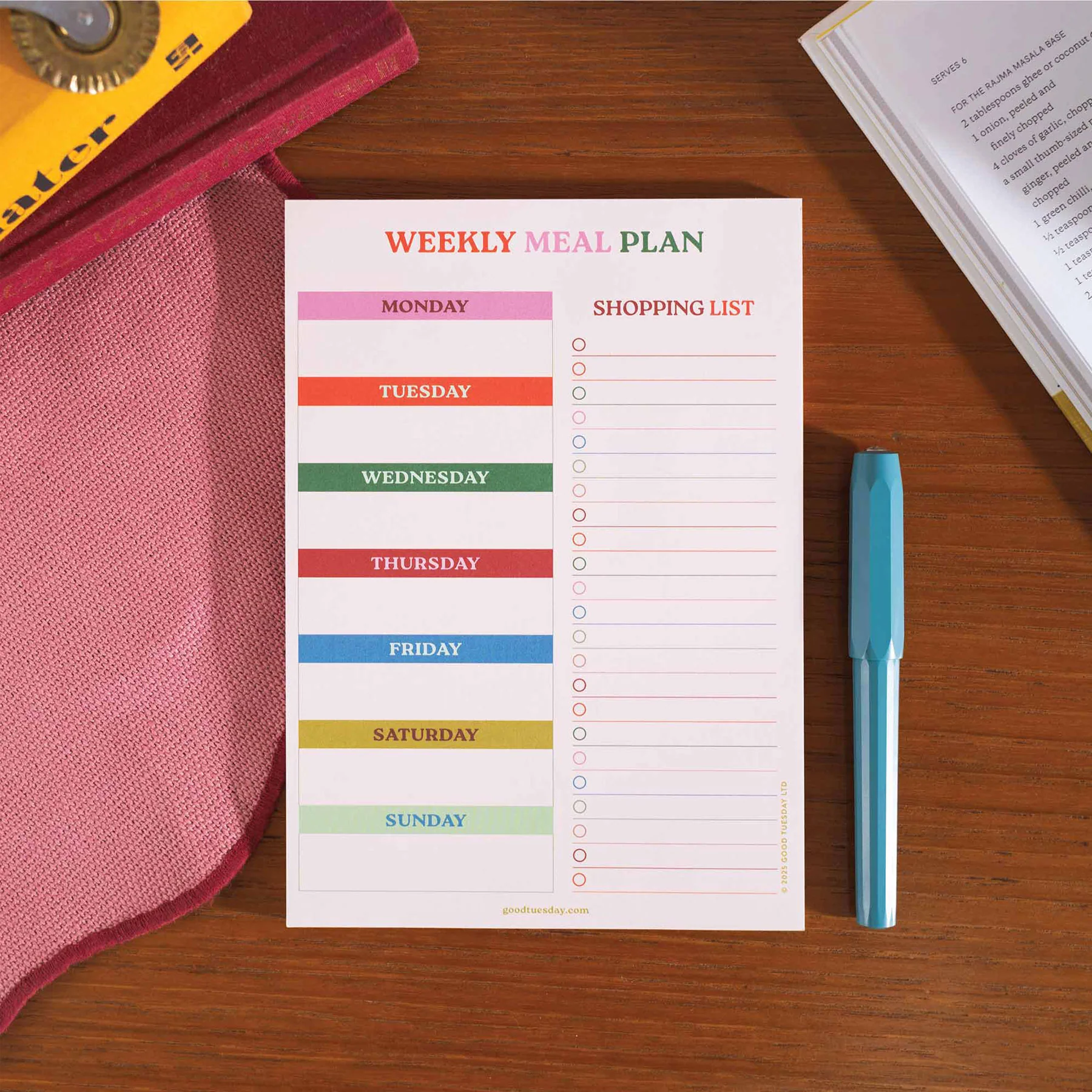 Work hard, play nice A5 meal planner & shopping list - Image 3