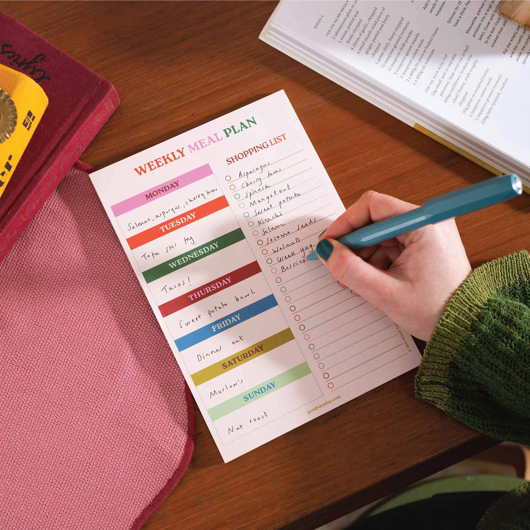 Work hard, play nice A5 meal planner & shopping list - Image 4
