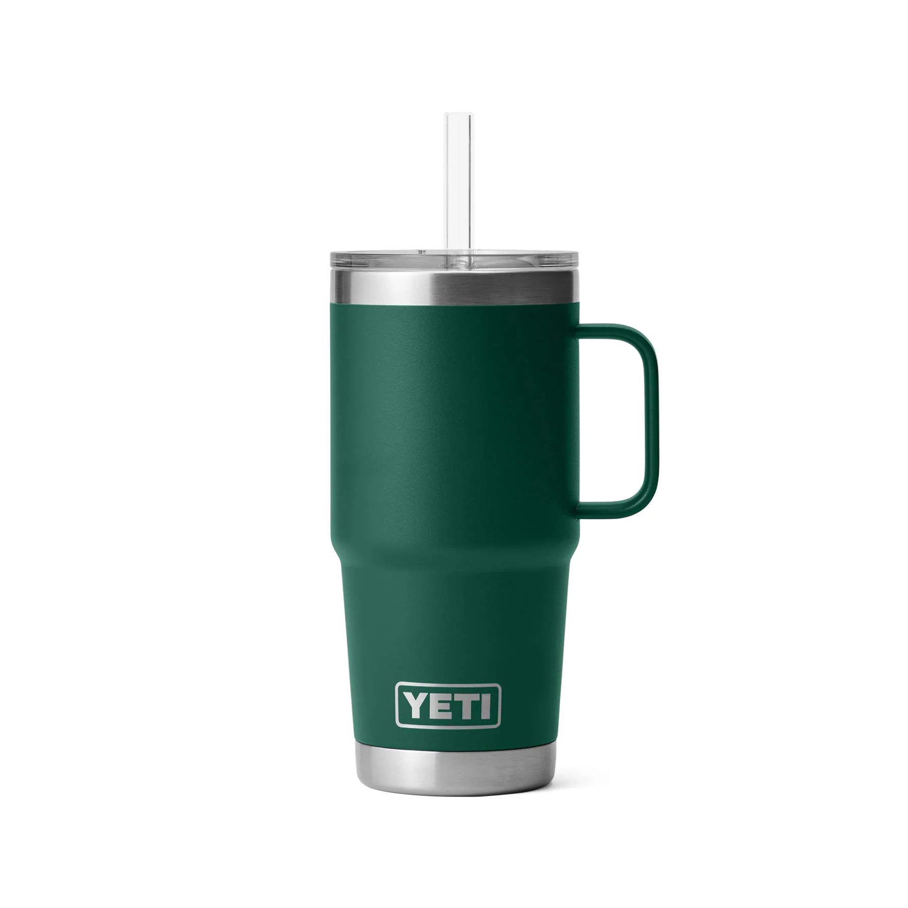 Rambler® 25oz (739ml) straw mug black forest green