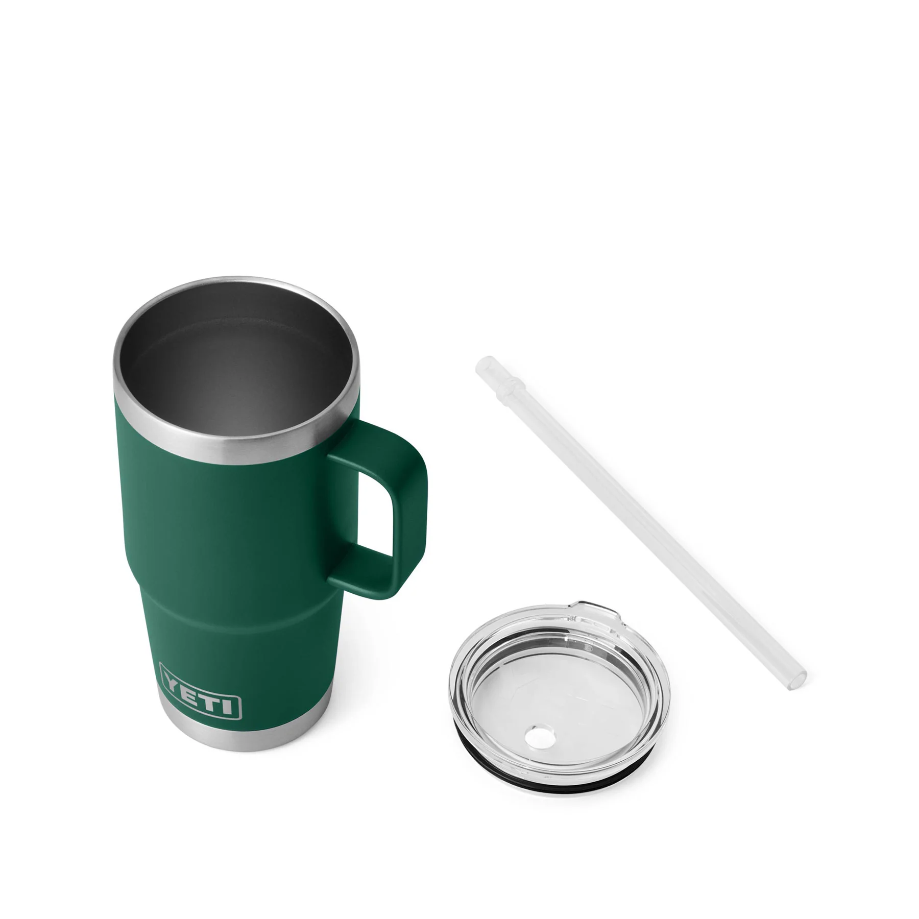 Rambler® 25oz (739ml) straw mug black forest green - Image 4